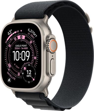 Apple Watch Ultra 3 (2025) 49mm Natural Titanium Case with Black Alpine Loop Apple Watch Ultra 3 (2025) 49mm Natural Titanium Case with Black Alpine Loop