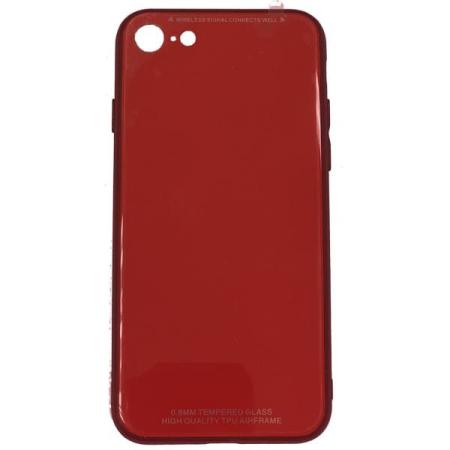 Чехол бампер Jorita Tempered Glass TPU Bumper Case (Red) для iPhone 6/6S