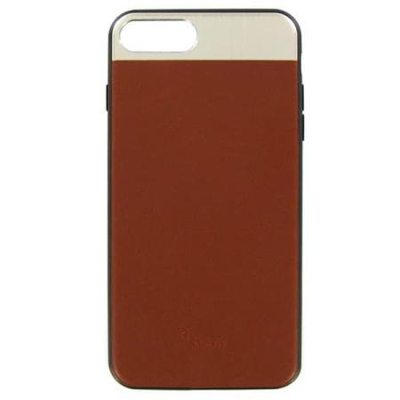 Чехол бампер кожанный Dotfes для iPhone 7/8 (Brown)