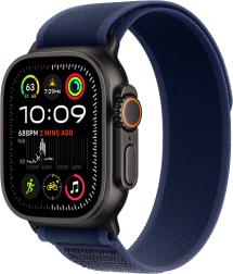 Apple Watch Ultra 2 (2024) 49mm Black Titanium Case with Blue Trail Loop (M/L)