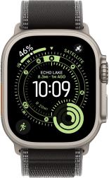 Apple Watch Ultra 3 (2025) 49mm Natural Titanium Case with Black/Charcoal Trail Loop (S/M)