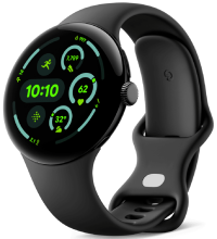 Смарт-часы Google Pixel Watch 3 45mm Wi-Fi + LTE, Matte Black Aluminum Case/Obsidian Active Band