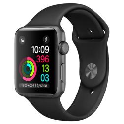 Apple Watch Series 1 42mm Space Gray Aluminum Case with Black Sport Band