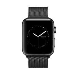 Apple Watch Series 2 38mm Space Black Stainless Steel Case with Space Black Milanese Loop