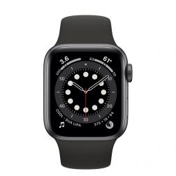 Apple Watch 6 44mm GPS Space Gray Aluminum Case with Black Sport Band