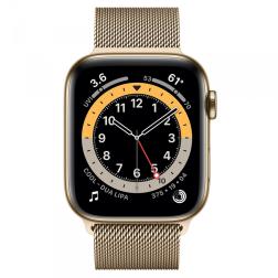 Apple Watch Series 6 40mm GPS+Cellular Gold Stainless Steel Case with Milanese Loop