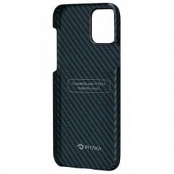 Чехол Pitaka MagEZ Case для iPhone 12/12 Pro 6.1", черно-синий, кевлар (арамид)