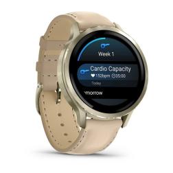 Умные часы Garmin Venu 4 41mm Lunar Gold with Bone Silicone Band and Light Sand Leather Band (010-03013-03)