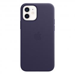 Кожаный чехол MagSafe для  iPhone 12 mini, тёмно-фиолетовый цвет