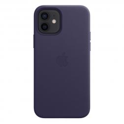 Кожаный чехол MagSafe для iPhone 12 Pro/iPhone 12, тёмно-фиолетовый цвет