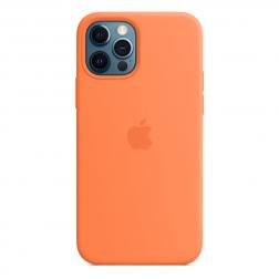 Силиконовый чехол MagSafe для iPhone 12 Pro/iPhone 12, цвет «кумкват»