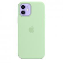 Силиконовый чехол MagSafe для iPhone 12 Pro/iPhone 12, фисташковый цвет