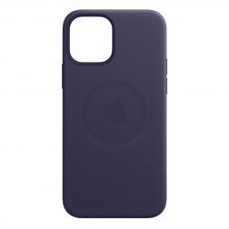 Кожаный чехол MagSafe для iPhone 12 Pro Max, тёмно-фиолетовый цвет