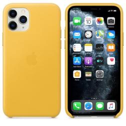 Кожаный чехол для iPhone 11 Pro Max, цвет лимонный сироп
