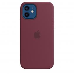 Силиконовый чехол MagSafe для iPhone 12 и iPhone 12 Pro, сливовый цвет