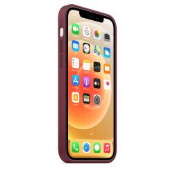 Силиконовый чехол MagSafe для iPhone 12 и iPhone 12 Pro, сливовый цвет