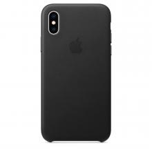 Кожанный чехол для iPhone XS Max, цвет черный