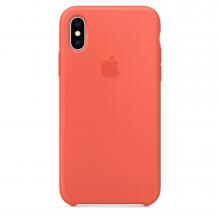 Кожанный чехол для iPhone XS, цвет оранжевый
