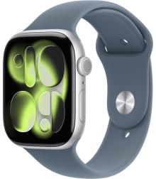 Apple Watch Series 11 42mm Silver Aluminum Case with Sport Band Anchor Blue