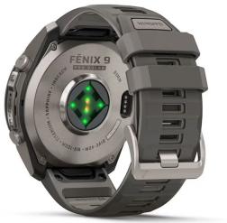 Умные часы Garmin Fenix 9 Pro Solar 51мм inReach Titanium with Pebble Grey Silicone Band (010-04339-01)