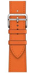Apple Watch Hermes Series 11 46mm Silver Titanium Case with Single Tour, Orange