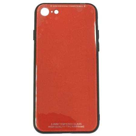 Чехол бампер Jorita Tempered Glass TPU Bumper Case (Red) для iPhone 7/8