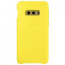 Кожаный чехол Leather Cover Samsung S10e желтый