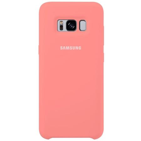 Чехол накладка Silicone Cover Samsung S8 (Peach)