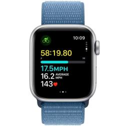 Умные часы Apple Watch SE 2023 GPS 40mm Silver Aluminium Case with Winter Blue Sport Loop (MRE33)
