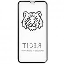 Защитное стекло для iPhone XR Tiger 5D (Черный)