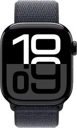 Apple Watch Series 10 46mm Jet Black Aluminum Case with Sport Loop, Ink