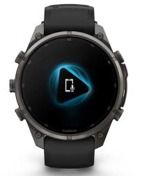 Умные часы Garmin Fenix 9 Pro AMOLED 47мм inReach, Carbon Gray DLC Titanium with Black/Pebble Grey Silicone Band