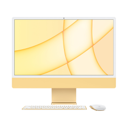 Apple iMac 24" Retina 4,5K, (M1 8C CPU, 8C GPU), 8 ГБ, 256 ГБ SSD, жёлтый