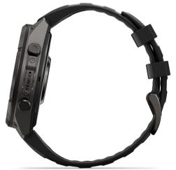 Умные часы Garmin Fenix 9 Pro AMOLED 47мм inReach, Carbon Gray DLC Titanium with Black/Pebble Grey Silicone Band